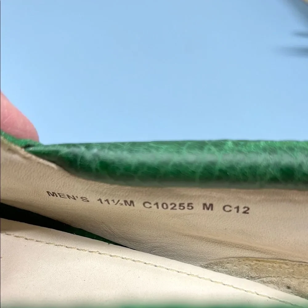Cole Haan Hayden Tumbled Green Boat Shoes 11.5